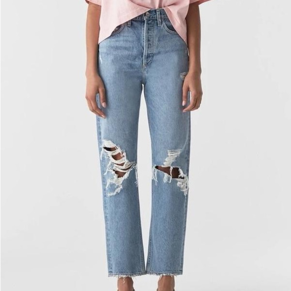 AGOLDE 90's Mid Rise Loose Fit in Fall Out